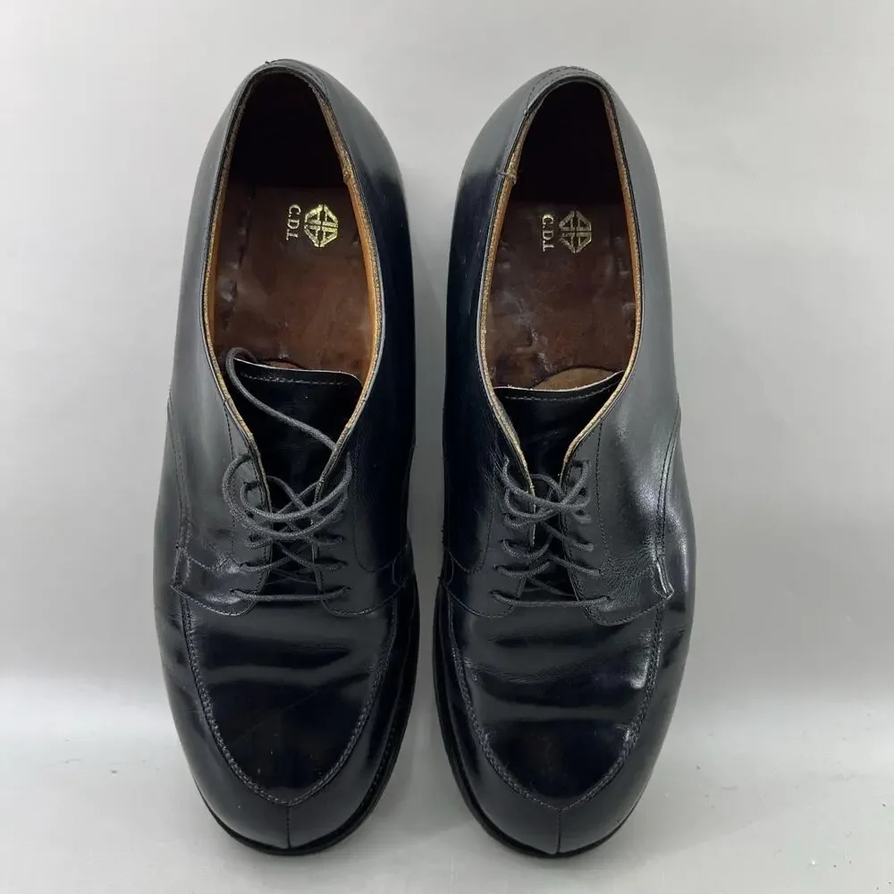 Alden CDI Blucher Split Toe Oxford Men Size 12 E/EEE Black Leather Dress Shoes
